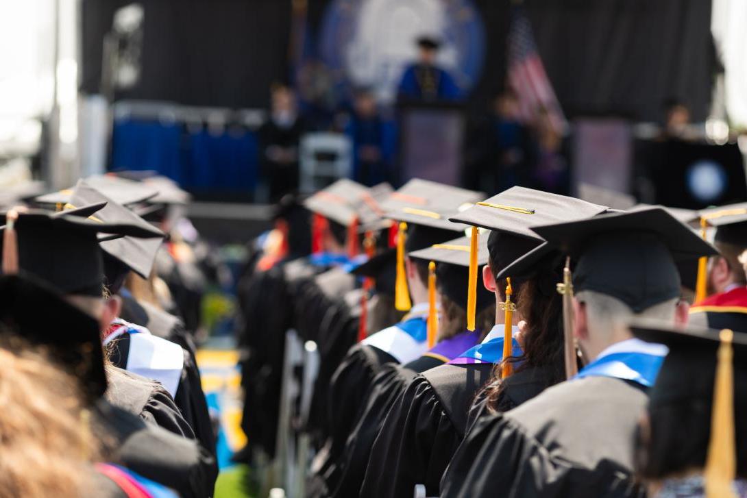 students at commencement 